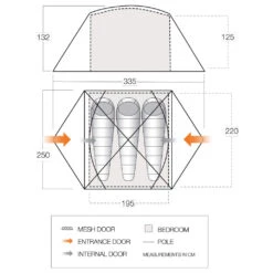 Vango Tryfan 300 - 3-Personen Zelt -Deuter Geschaft vango tryfan 300 3 personen zelt detail 7